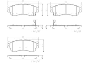 Product of Brembo P30016N Brake Pad - Set Of 4 