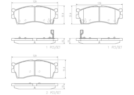 Product of Brembo P30016N Brake Pad - Set Of 4 