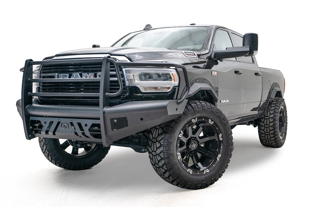 Product of Fab Fours DR19-Q4460-1 Black Steel Elite Steel Matte Powder Coated Bumper 