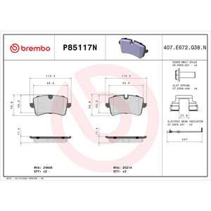 Brembo P85117n Brake Pad||p85117n_Drw.Jpg||87||brmp85117n||1754377