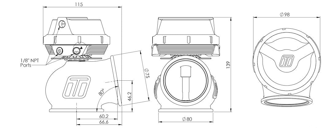 Turbo Smart Ts-0555-1012 Turbocharger Wastegate||ts-0555-1012_5.Jpg||90||trbts05551012||1672665