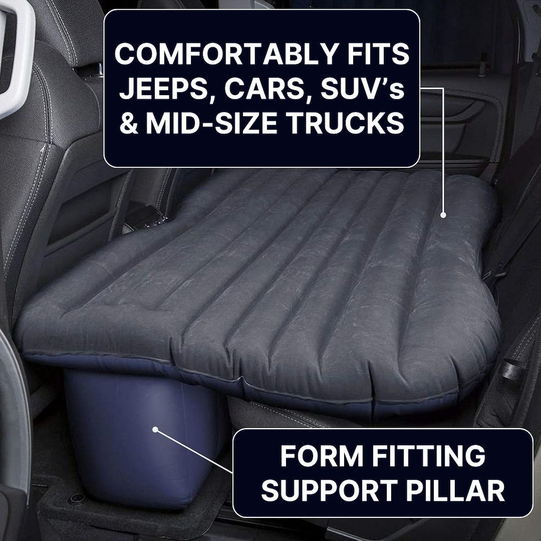 Airbedz By Pittman Outdoors Ppi-Blk_Pv_Carmat Rear Seat Air Mattress||back Seat Mattress - Mid Size - Black - Features.Jpg||88||abzblkpvcarma||1526868