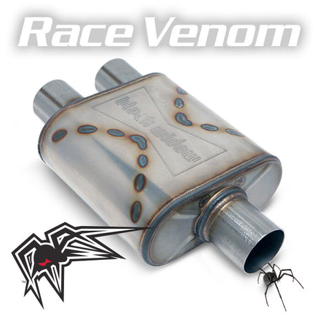 Product of Black Widow Exhaust BWSDR-32 Race Venom Stainless Steel Exhaust Muffler 