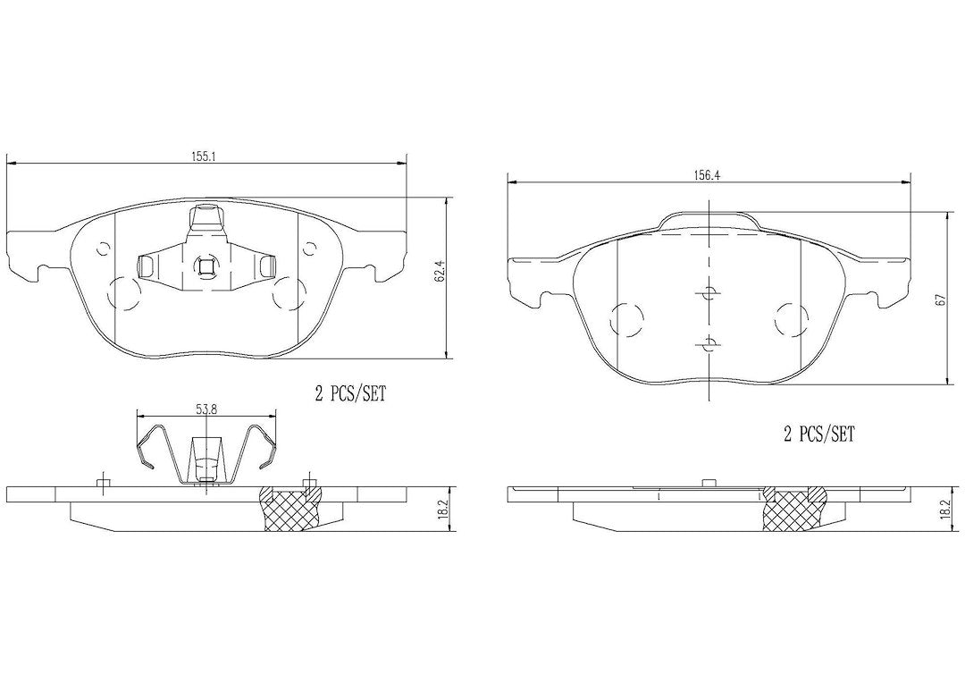 Product of Brembo P24061N Brake Pad - Set Of 4 