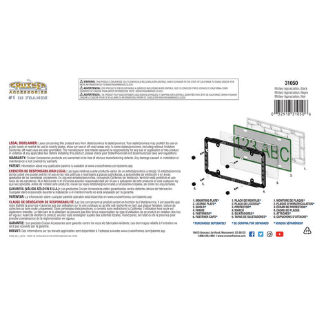 Product of Cruiser 31050 License Plate Frame