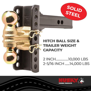Product of Husky Towing 33104 2 Inch Receiver Trailer Hitch Ball Mount 