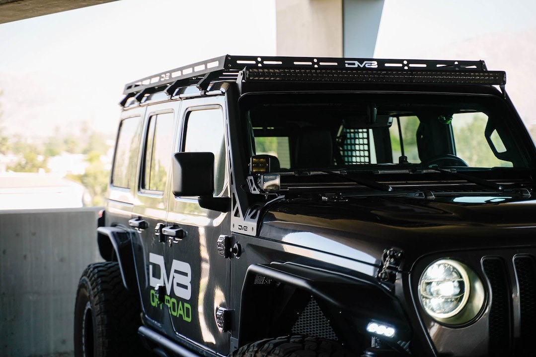 Dv8 Offroad Lbjl-11 Light Bar Mounting Kit||wrangler-Jl-_-Gladiator-Jt-A-Pillar-Dual-Light-Pod-Mounts_Installed_2.Jpg||90||dv8lbjl11||1627969