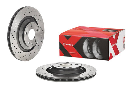 Product of Brembo 0988422XC02 Xtra Vented Cross Drilled 1 Piece Brake Rotor 