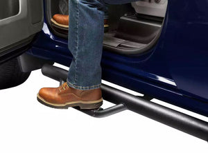 Product of N-Fab F09107CC-6-TX Black Matte Textured Powder Coated Round Nerf Bar - Truck Wheel To Wheel 