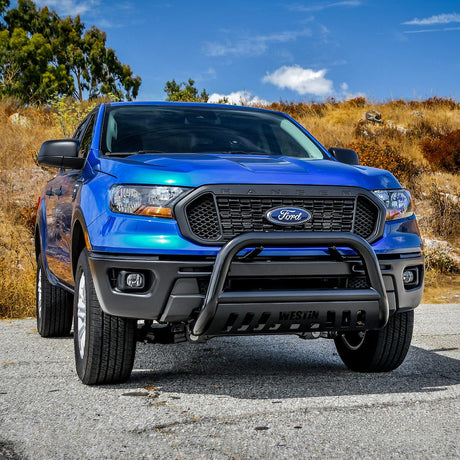 Product of Westin Automotive 31-3985 Bull Bar Black Powder Coated 3 Inch Yes with skid plate 
