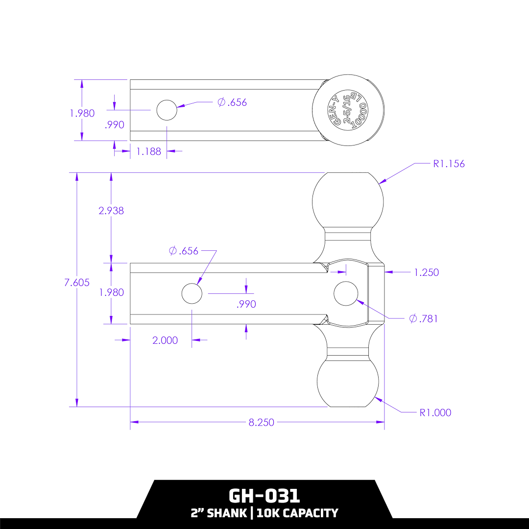 Gen-Y Hitch Gh-031 Trailer Hitch Ball Mount||gh-031-Spec.Png||87||gyhgh031||1772025