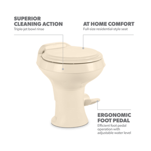 Product of Dometic 302300073 Permanent Full Bowl Flush Toilet , 18-1/4 Inch 