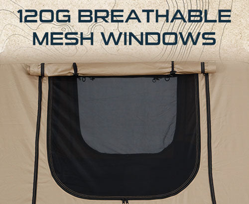 Product of Overland Vehicle Systems 18119933 Vehicle Rooftop Polyester Cotton Canvas Tent Sleeps 3 Adults 