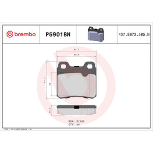 Brembo P59018n Brake Pad||p59018n_Drw.Jpg||87||brmp59018n||1753833