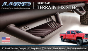 Product of Lund International 34641173 Terrain HX Step ™ Nerf Bar With Drop Down Steps 