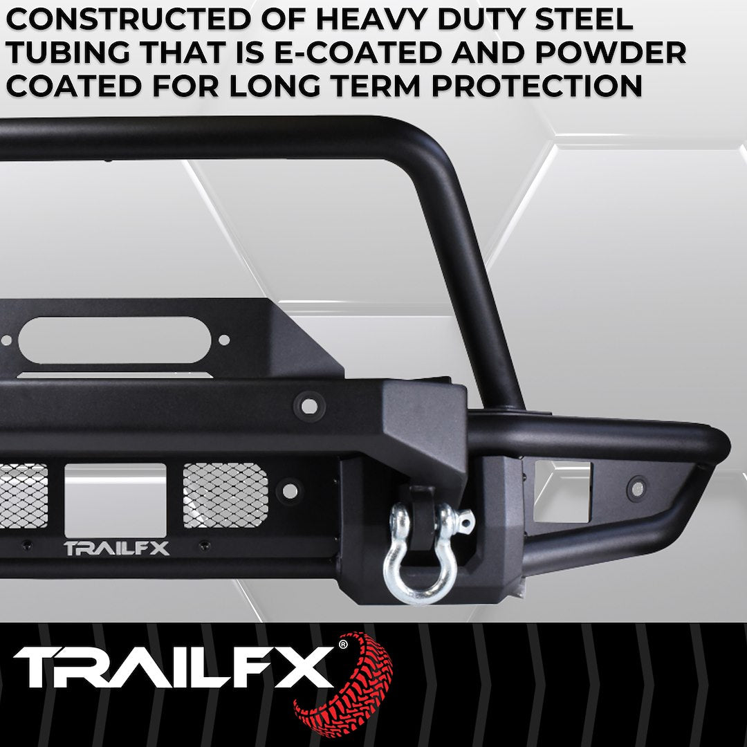 Product of TrailFX BR002T TrailFX Bronco Products Steel Matte Powder Coated Bumper 