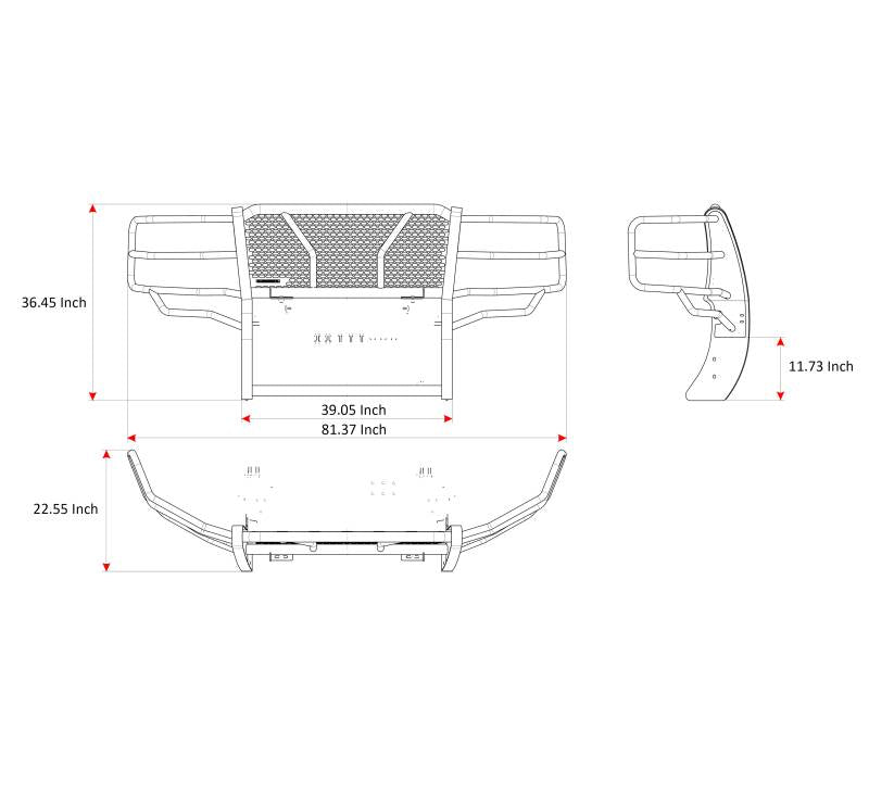 Black Horse Offroad Ru-Chsi14-B-Plfb Grille Guard||ru-Chsi14-B-Plfb_8.Jpeg||93||blkhsi14bplfb||2238553