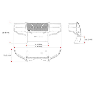 Black Horse Offroad Ru-Chsi14-B-Plfb Grille Guard||ru-Chsi14-B-Plfb_8.Jpeg||93||blkhsi14bplfb||2238553