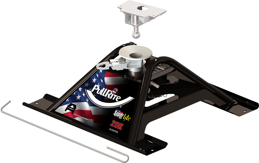 Product of PullRite 2600 Fixed 20000 Pound 2-Way Fifth Wheel Trailer Hitch 