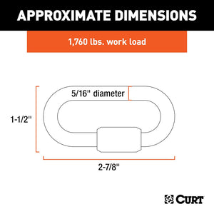 Curt 82901 Trailer Safety Chain Quick Link||82901_3008x1990_Ca.Jpg||88||c9382901||970995