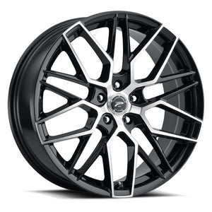Product of Ultra Wheel 20x8.5 Black With Natural Face Wheel - 5x4.40 Bolt Pattern 