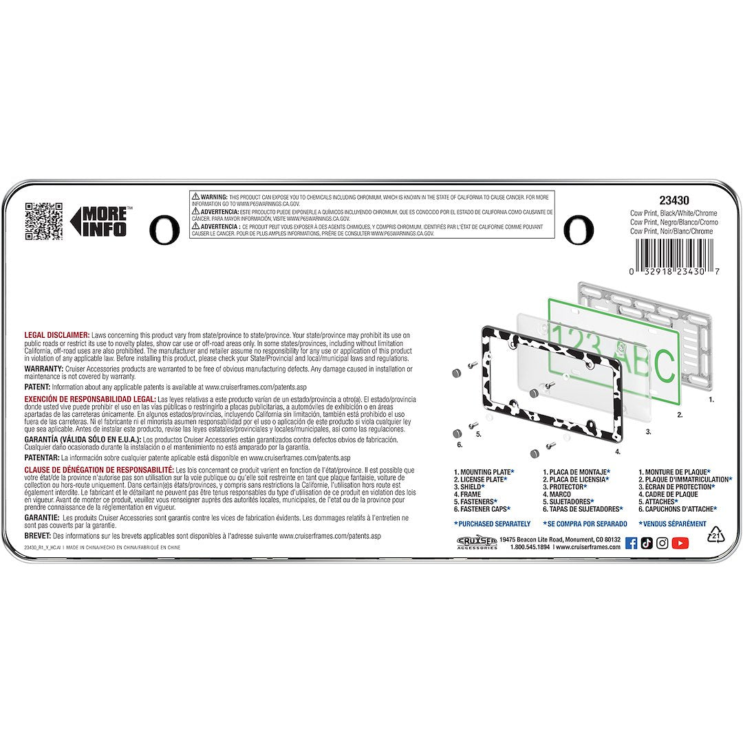 Product of Cruiser 23430 License Plate Frame