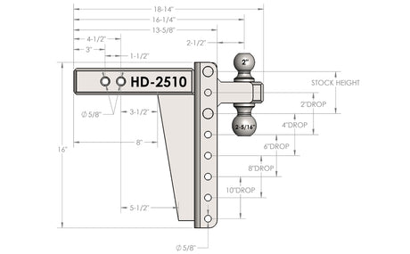 Bulletproof Hitches Hd2510 Trailer Hitch Ball Mount||hd2510 (2).Jpg||86||bphhd2510||1211481