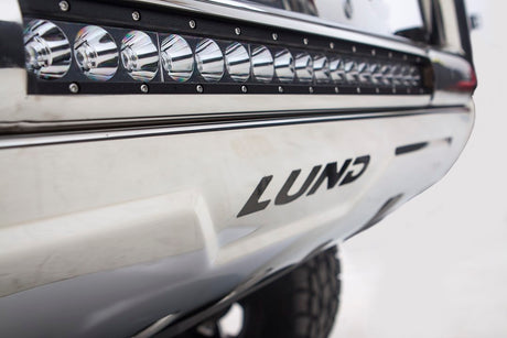 Product of Lund International 47021212 Bull Bar Polished 3-1/2 Inch Yes with skid plate 