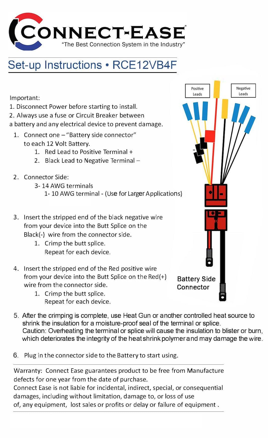 Product of Connect-Ease Rce12vb4f Battery Connection Harness
