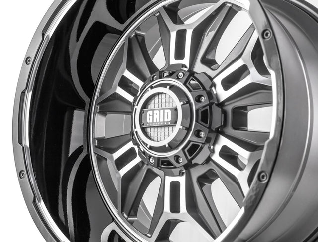 Product of Grid Wheels 22x12 Anthracite With Black Lip Wheel - Not Applicable Bolt Pattern 