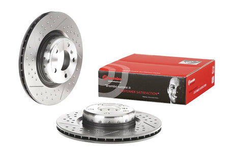 Product of Brembo 09C40013C02 Vented Cross Drilled 1 Piece Brake Rotor 
