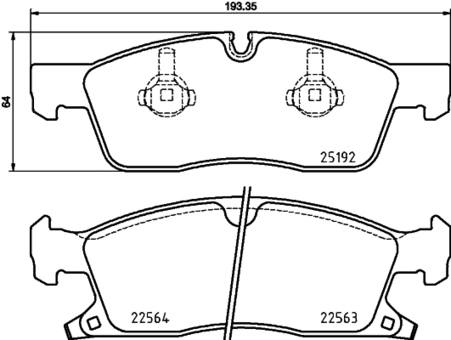 Product of Brembo P37022N Brake Pad - Set Of 4 