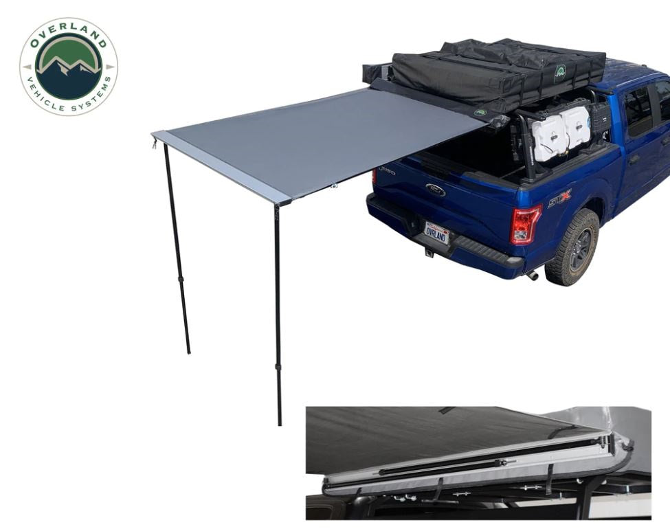Product of Overland Vehicle Systems 18039909 SUV/Pickup Overlanding Manual Awning , Black Solid 