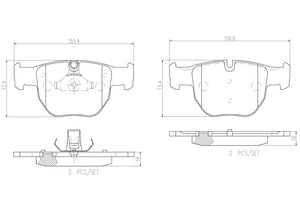 Product of Brembo P44012N Brake Pad - Set Of 4 