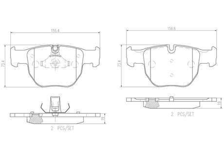Product of Brembo P44012N Brake Pad - Set Of 4 