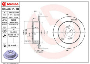Product of Brembo 08A60211C02 Solid 1 Piece Brake Rotor 