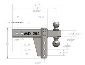 Bulletproof Hitches Md254 Trailer Hitch Ball Mount||md254 (2).Jpg||91||bphmd254||1436588