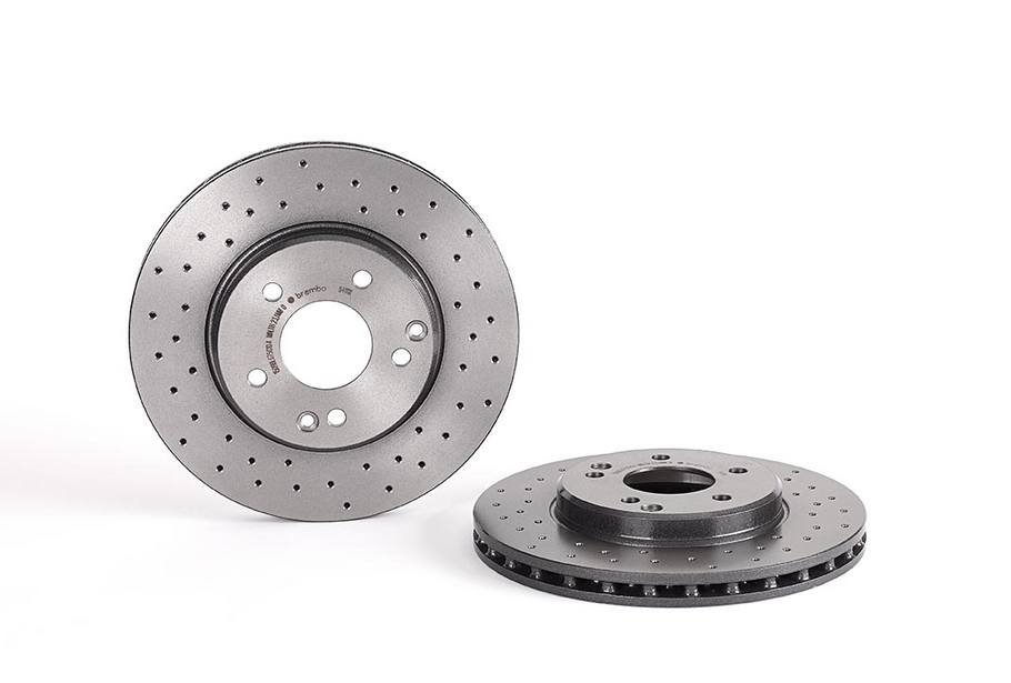 Product of Brembo 0984111XC02 Xtra Vented Cross Drilled 1 Piece Brake Rotor 