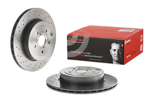 Product of Brembo 09C82911C02 Vented Cross Drilled 1 Piece Brake Rotor 
