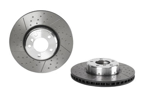 Product of Brembo 09C39813C02 Vented Cross Drilled 1 Piece Brake Rotor 