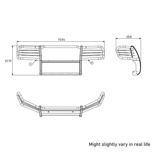 Product of Black Horse Offroad 17A080200MA-PLFR Grille Guard  