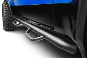 Product of N-Fab D2080CC-TX Cab Length Nerf Bar With Drop Down Steps 