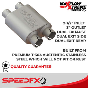 Product of SpeedFX 50800 MaxFlow Xtreme Cat Back System Dual Exhaust System Kit 