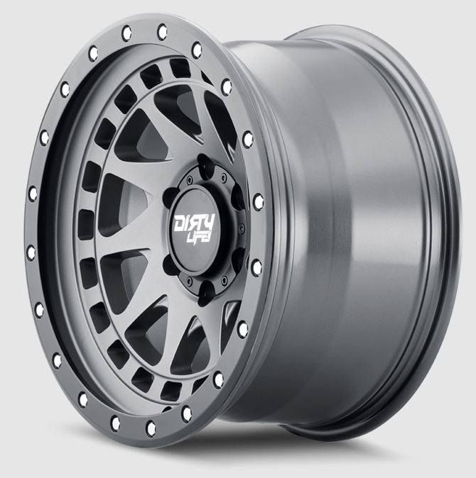 Product of Dirty Life Race Wheels 17x9 Graphite With Black Lip Wheel - 6x5.50 Bolt Pattern 