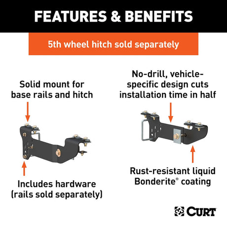 Curt 16400 Fifth Wheel Trailer Hitch Mount Kit||16400_3008x1990_Fa.Jpg||86||c9316400||867152