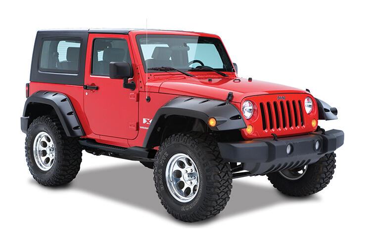 Product of Bushwacker 10046-02 Pocket Style/ Exposed Fasteners Black Fender Flare - Set Of 2 