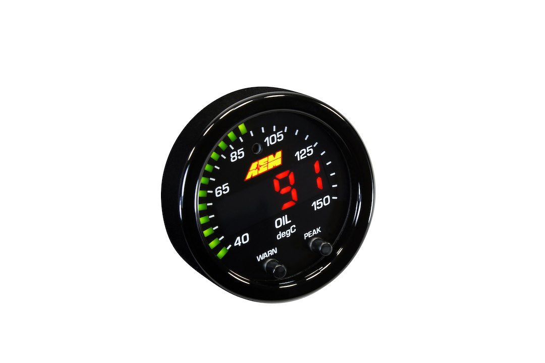 Product of AEM Electronics X-Series Temperature Gauge Water/Trans/Oil (30-0302)