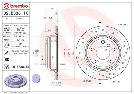 Brembo 09b3381xc02 Brake Rotor||09b3381xc02.Jpg||85||brm09b3381x||1684243