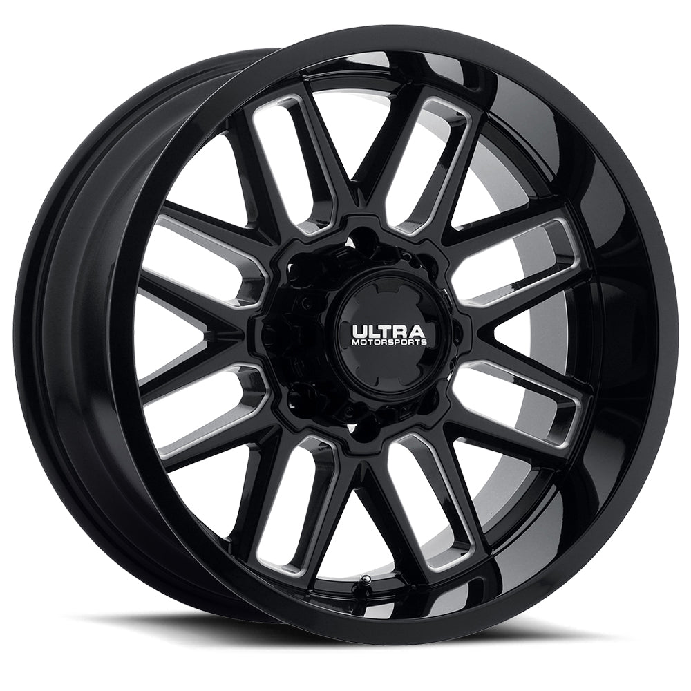 Product of Ultra Wheel 18x9 Black With Natural Accents Wheel - 8x6.69 Bolt Pattern 