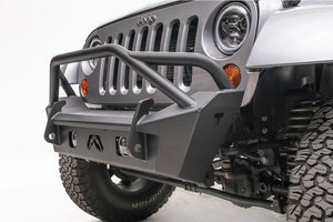 Product of Fab Fours JK07-B1952-1 Stubby Series Steel Powder Coated Bumper 